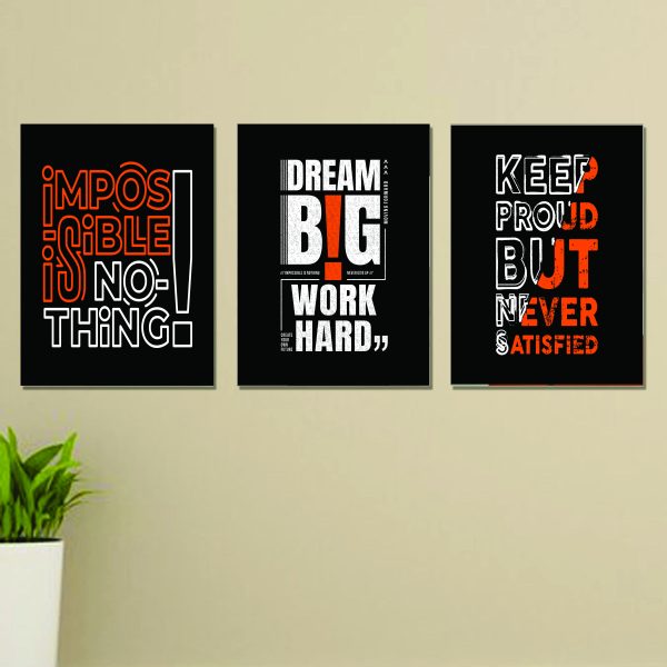 Set Of 3 Wall Art Wooden Photo Frames For Wall Decor