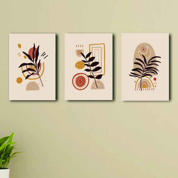 Set of 3 Botanical Boho Wall Art