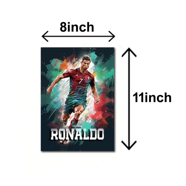 Set of 3 Cristiano Ronaldo CR7 Wooden Sticky Wall Art for Home Decor
