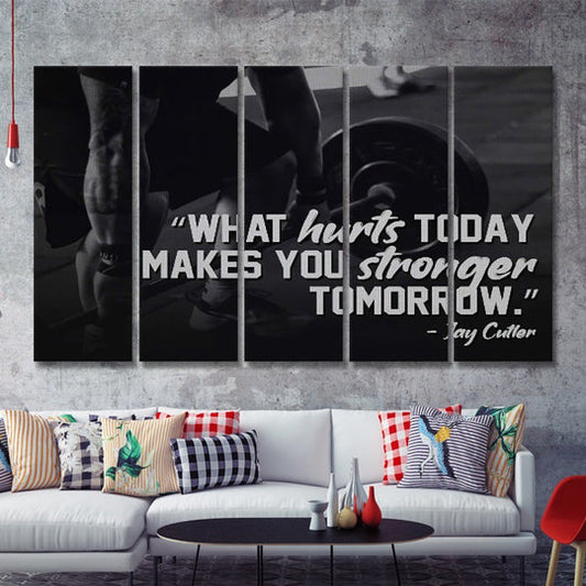 Creative Gym Physical Training Motivational Slogan Wall Art for Home Decor